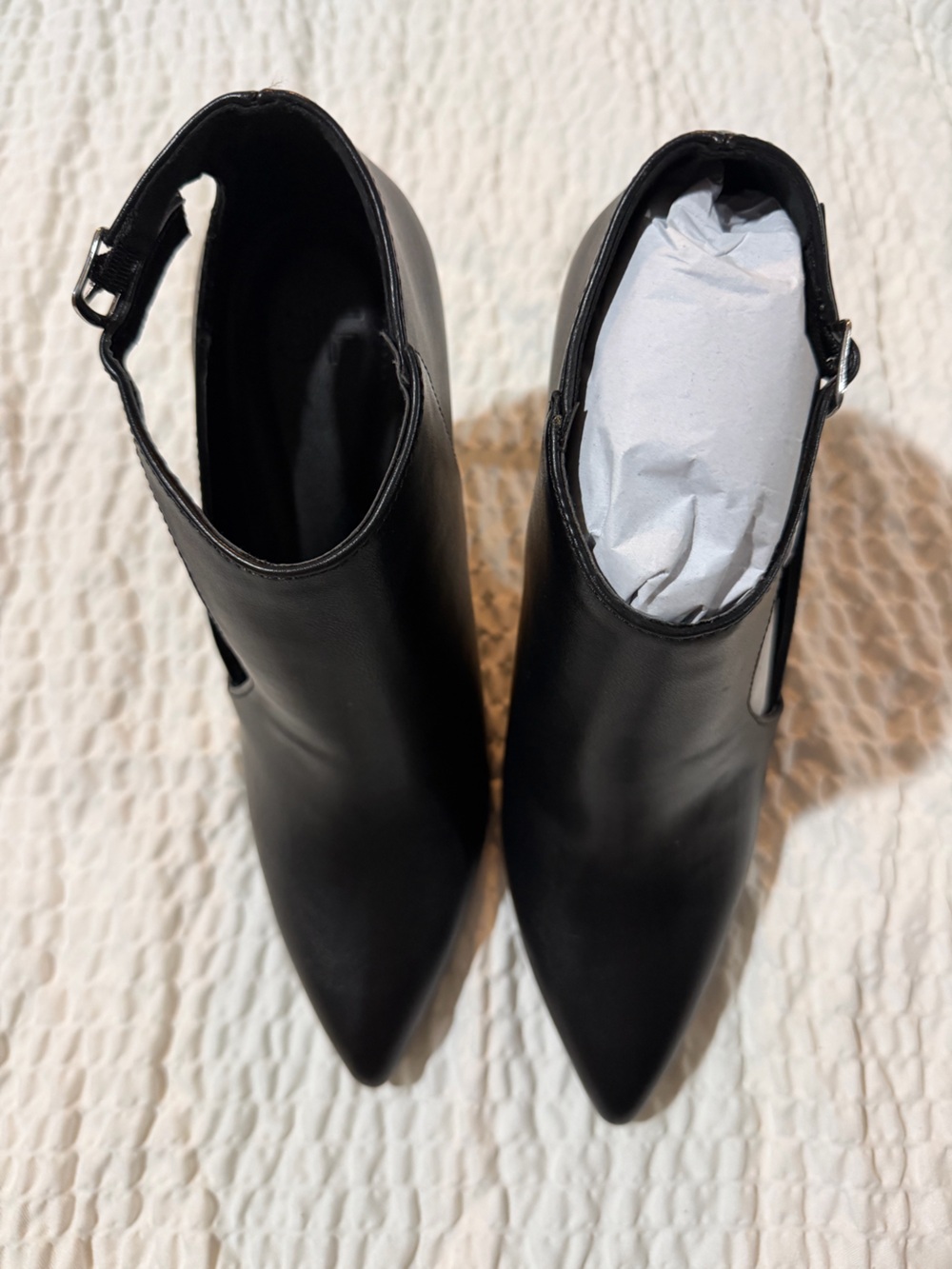 JustFab Black Pointed Toe Slingback Mules